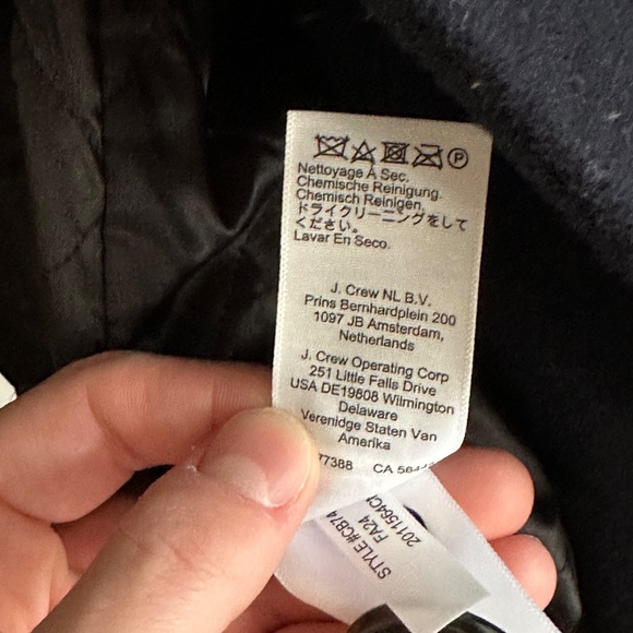 J Crew Dock Peacoat in Navy Wool Blend with PrimaLoft (NWT) - Picture 6 of 6